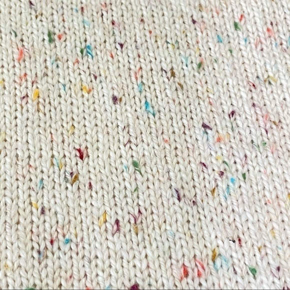 NWT LOFT Speckled Knit Turtleneck Poncho Sweater Cream Rainbow Confetti Small - Picture 13 of 15